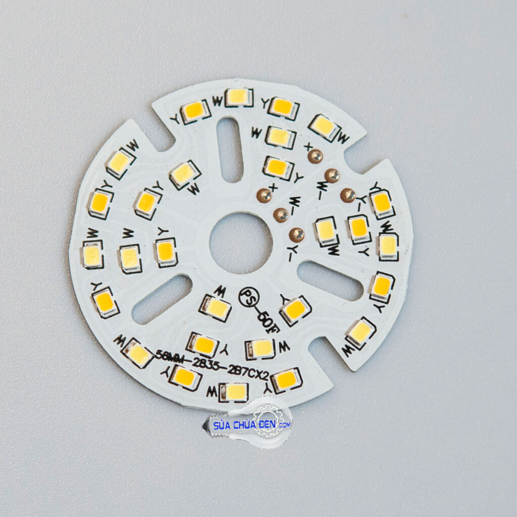 Chip led dùng cho đèn âm trần 7w 3 màu