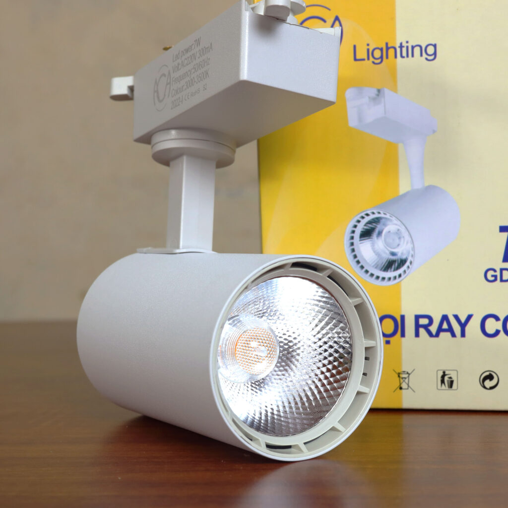 Đèn rọi ray 7w ánh sáng trắng vàng